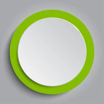 Vector Circle Banner. Greenery Around Card. Illustrazione stock