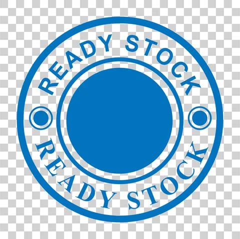 Vector of Circle Blue Rubber Stamp, Ready Stock, at transparent effect backgr Stock Illustration