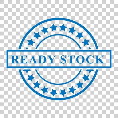 Vector of Circle Blue Rubber Stamp, Ready Stock, at transparent effect backgr Stock Illustration