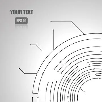 Vector : Circle circuit board on white background Stock Illustration