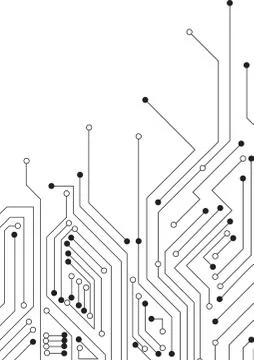 Vector : Circle circuit board on white background Stock Illustration