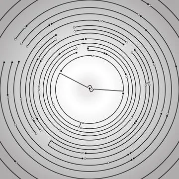 Vector : Circle circuit board on white background Stock Illustration