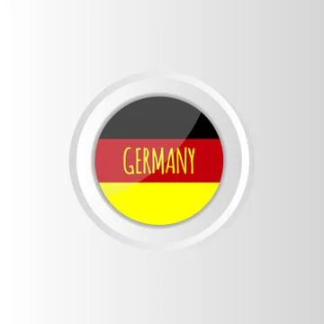 Vector circle colorful bright flag of Germany on gradient background 스톡 일러스트