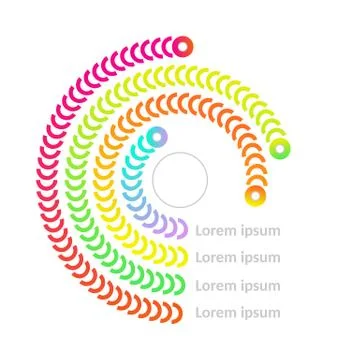 Vector circle diagram chart icon Ilustración de archivo