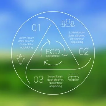Vector circle eco infographic. Ecology template for diagram, graph, presentation Stock Illustration