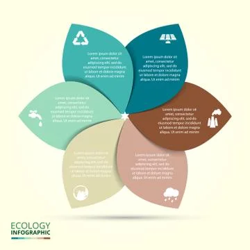 Vector circle eco infographic. Stock Illustration
