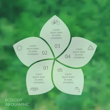 Vector circle eco infographic. Stock Illustration