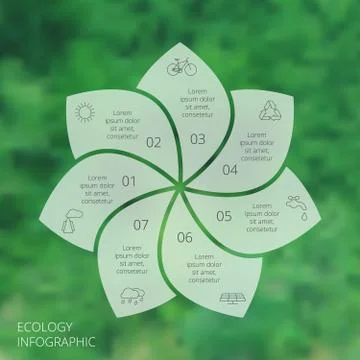 Vector circle eco infographic. Stock Illustration