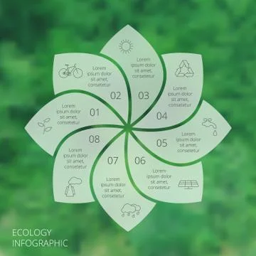 Vector circle eco infographic. Stock Illustration