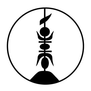 Vector circle element flag of New Caledonia. Stock Illustration