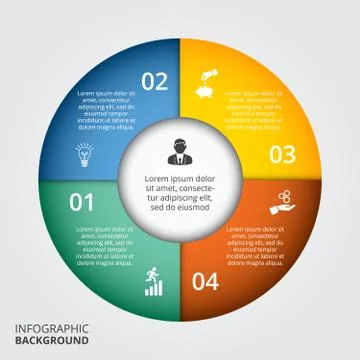 Vector circle element for infographic. Stock Illustration