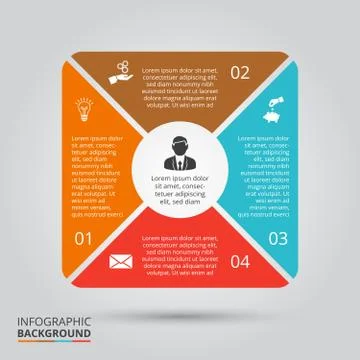 Vector circle element for infographic. Stock Illustration