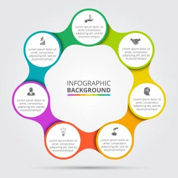 Vector circle element for infographic. Stock Illustration