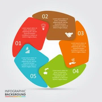Vector circle element for infographic. Stock Illustration