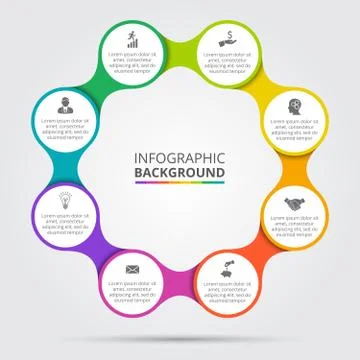 Vector circle element for infographic. Stock Illustration