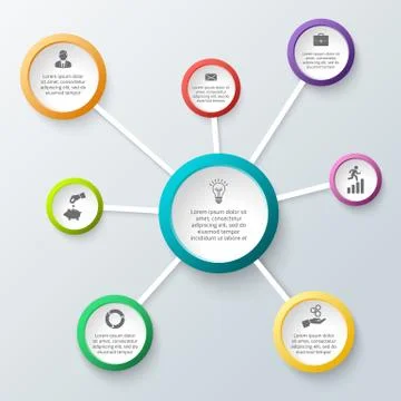 Vector circle element for infographic. Stock Illustration