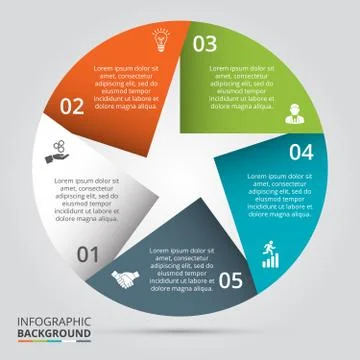 Vector circle element for infographic. Stock Illustration
