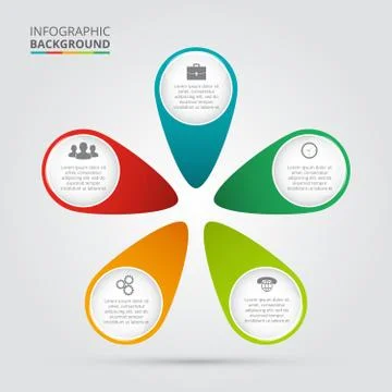 Vector circle element for infographic. Stock Illustration