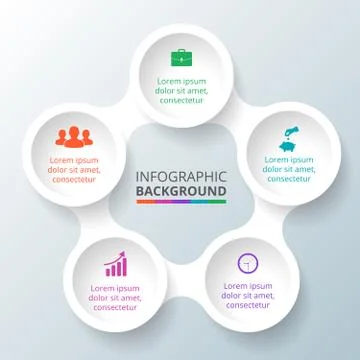 Vector circle element for infographic. Stock Illustration