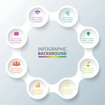 Vector circle element for infographic. Stock Illustration