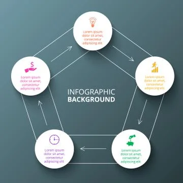 Vector circle element for infographic. Stock Illustration