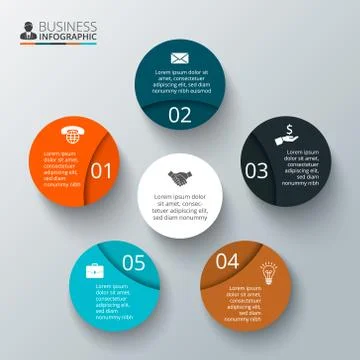 Vector circle element for infographic. Stock Illustration