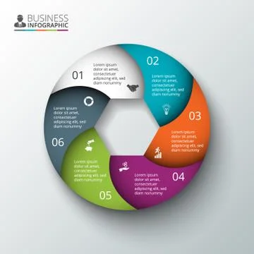 Vector circle element for infographic. Stock Illustration
