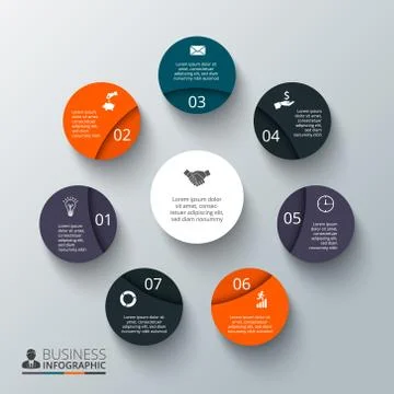 Vector circle element for infographic. Stock Illustration