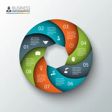 Vector circle element for infographic. Stock Illustration