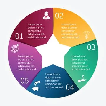 Vector circle element for infographic. Stock Illustration