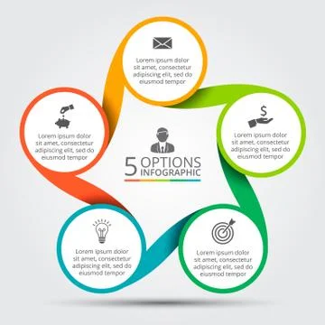 Vector circle element for infographic. Stock Illustration