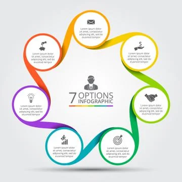 Vector circle element for infographic. Stock Illustration