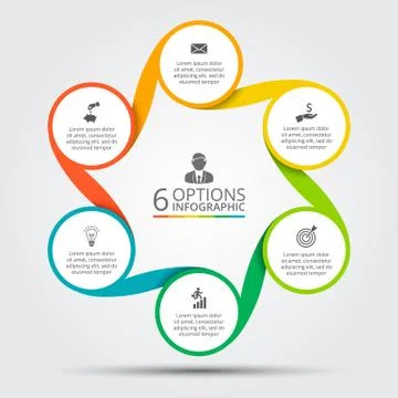 Vector circle element for infographic. Stock Illustration