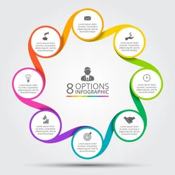 Vector circle element for infographic. Stock Illustration