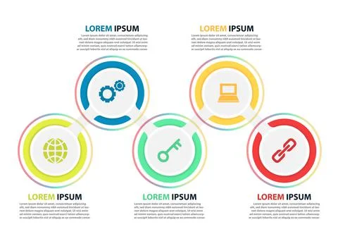 Vector circle element for infographic. Template for cycle diagram, graph Stock Illustration
