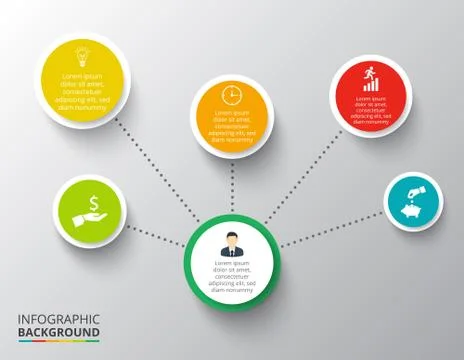 Vector circle elements for infographic. Stock Illustration