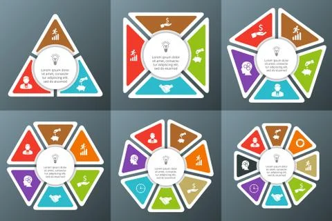 Vector circle elements for infographic. Stock Illustration