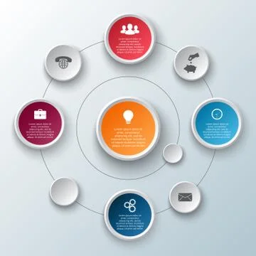 Vector circle elements for infographic. Stock Illustration