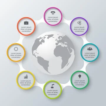 Vector circle elements for infographic. Stock Illustration