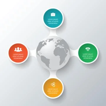 Vector circle elements for infographic. Illustrazione stock