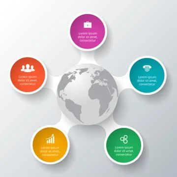 Vector circle elements for infographic. Stock Illustration