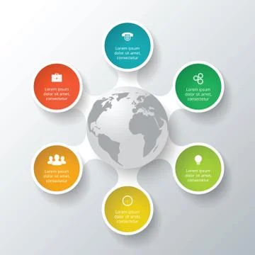 Vector circle elements for infographic. Stock Illustration