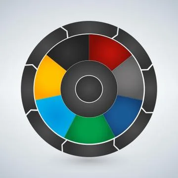 Vector circle elements for infographic. Template for cycling diagram, graph,  Stock Illustration