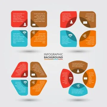 Vector circle elements set for infographic. Stock Illustration