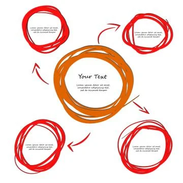 Vector : Circle flow chart background Stock Illustration
