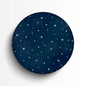 Vector circle frame. Starry night sky. Stock Illustration