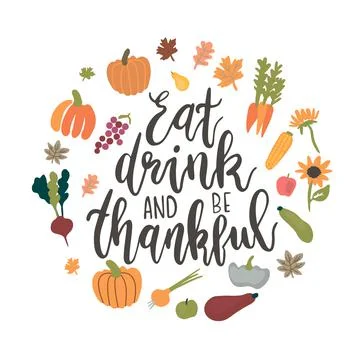 Vector circle frame for Thanksgiving day Stock Illustration
