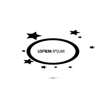 Vector circle frames set. Geometric shapes with stars, Glow Design for Graphic Stock Illustration