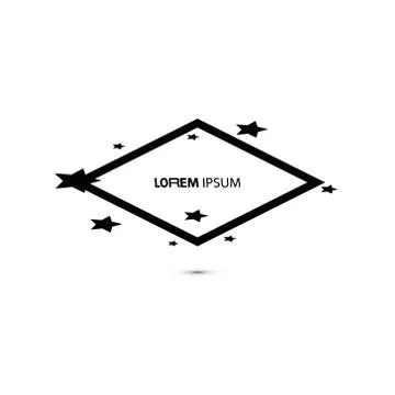 Vector circle frames set. Geometric shapes with stars, Glow Design for Graphic Illustrazione stock