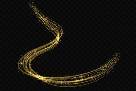 Vector circle golden light tracing effect Stock Illustration